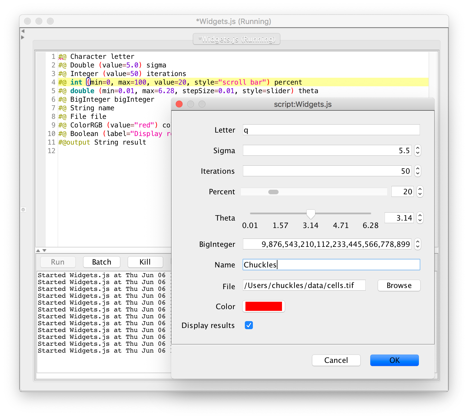 script-parameters