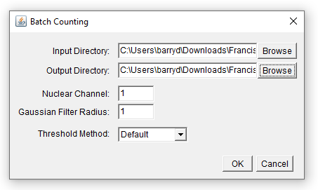 Macro advanced dialog